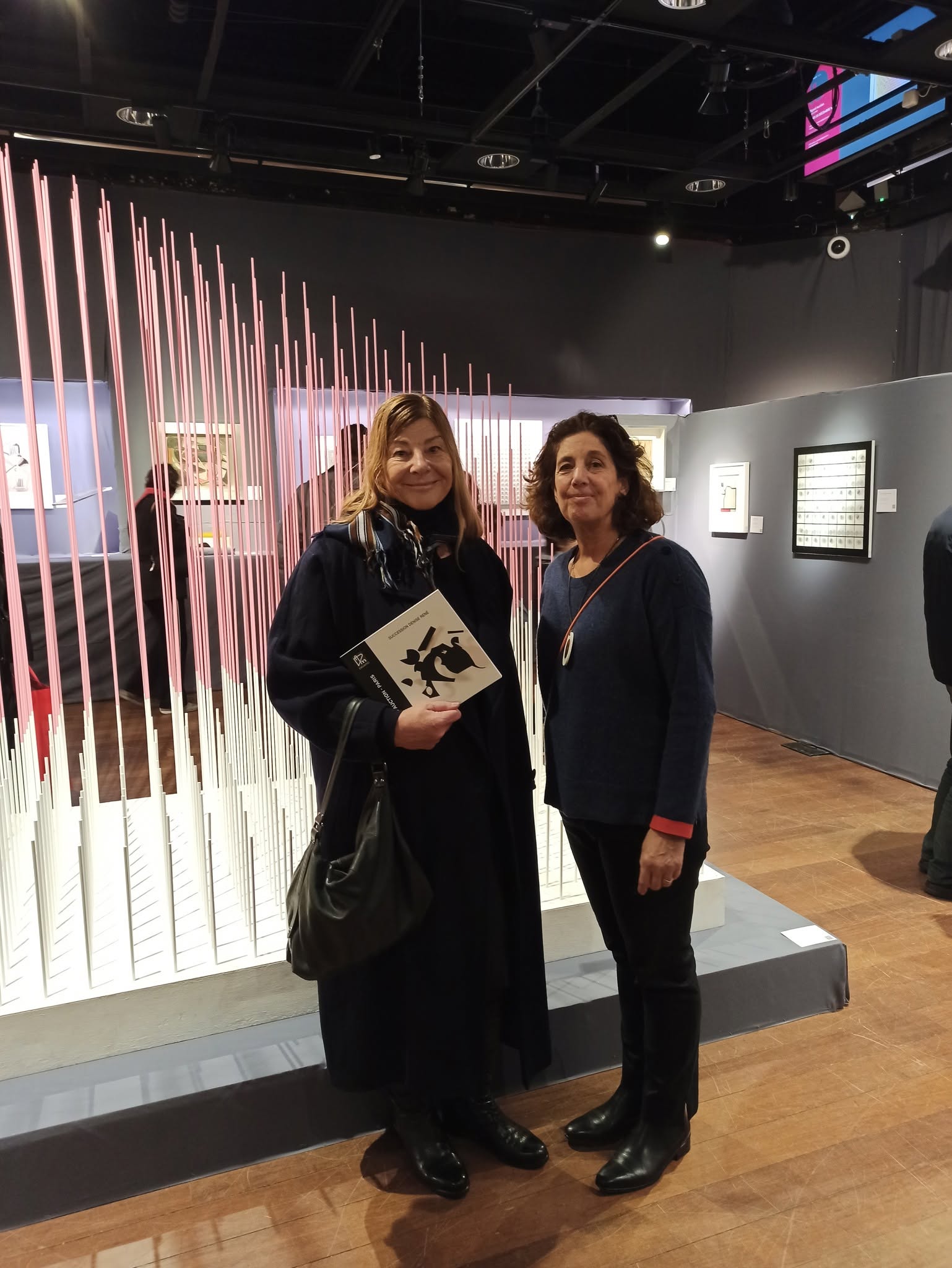 Clara Tomic Bleibtreu and Marielle Digard with an installation at Hotel Drouot Paris in 2022